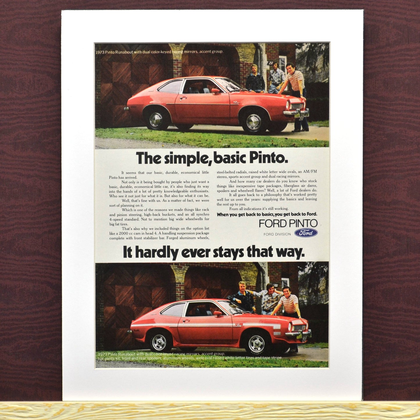 Ford Pinto automotive print ad