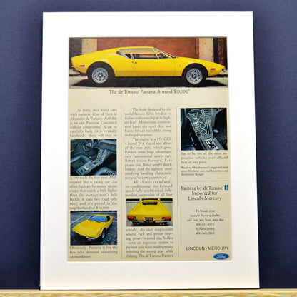 American Muscle Meets Italian Design: Framed 1973 Ford Pantera Print