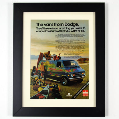 Framed 1975 Dodge Tradesman Custom Van Print