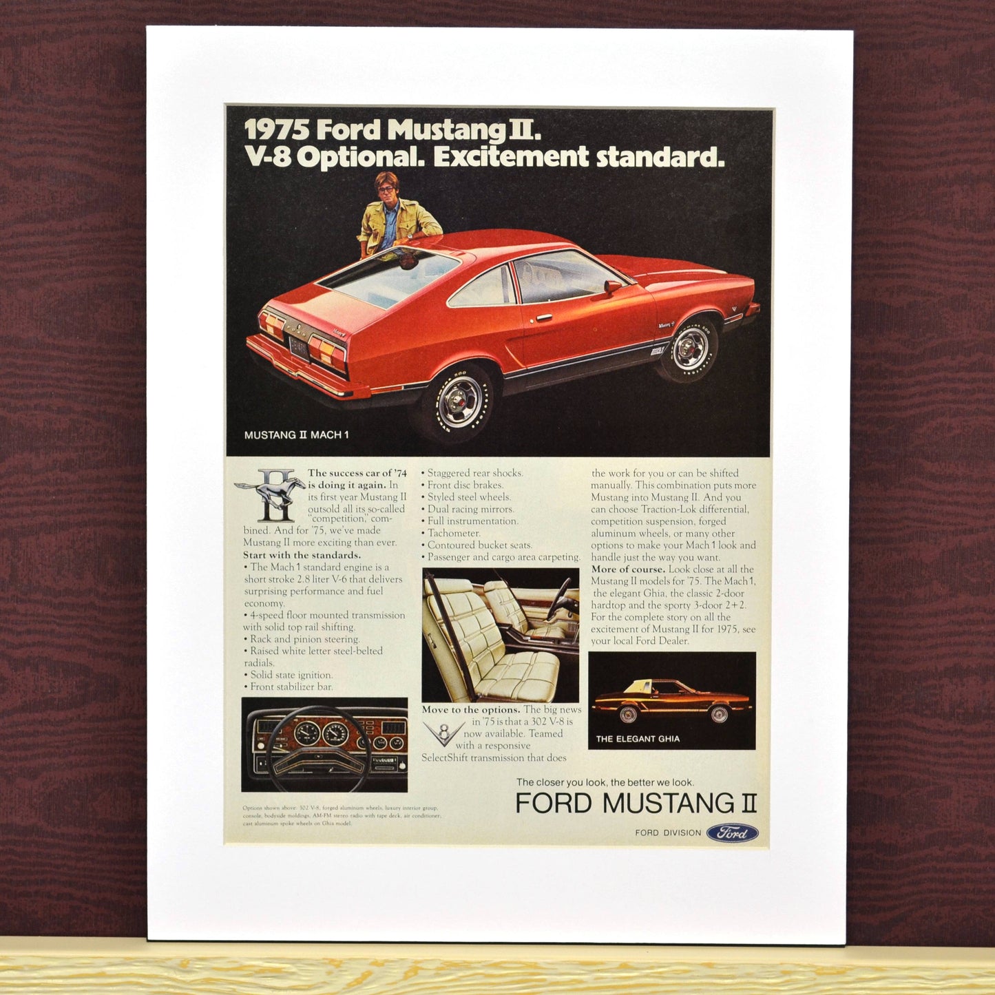 1975 Ford Mustang II Classic car ad