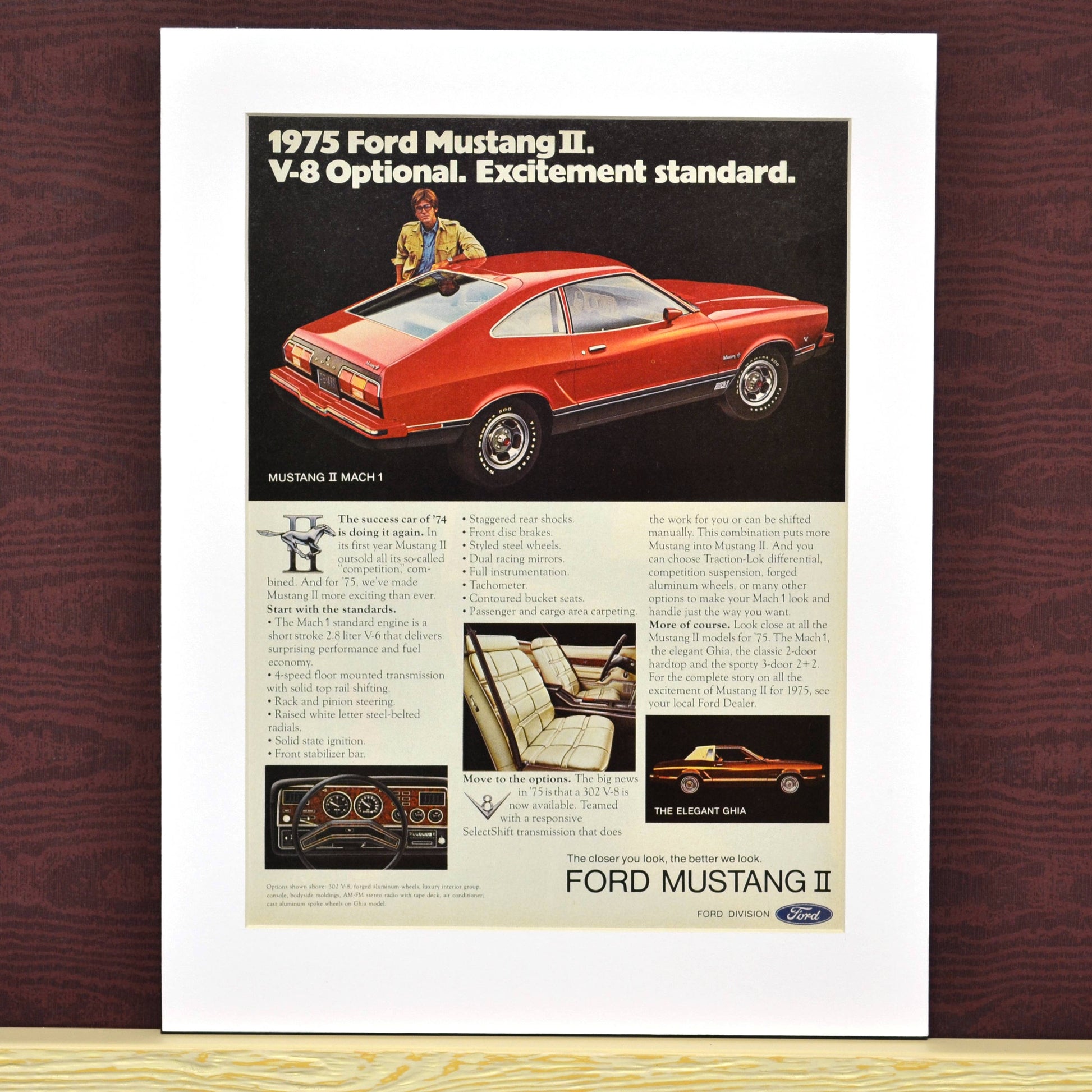 1975 Ford Mustang II Classic car ad