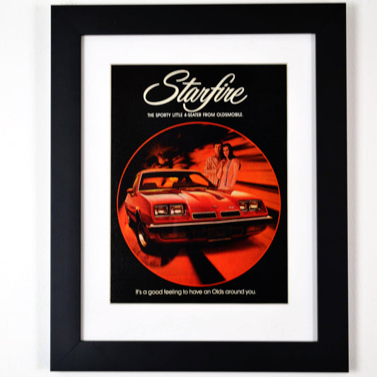 1975 Oldsmobile Starfire classic car print, framed