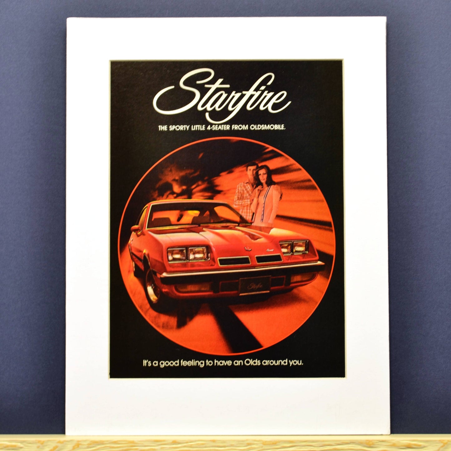 1975 Oldsmobile Starfire classic car print, Framed vintage automotive wall art