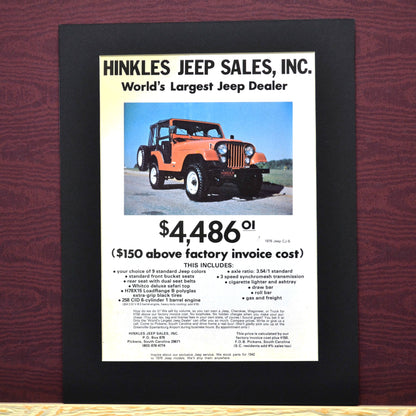 1976 Jeep CJ5 Classic Car Ad