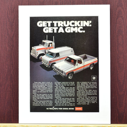 Vintage 1970s GMC Truck Lineup Ad – Classic Square Body to Big Rigs Print 2