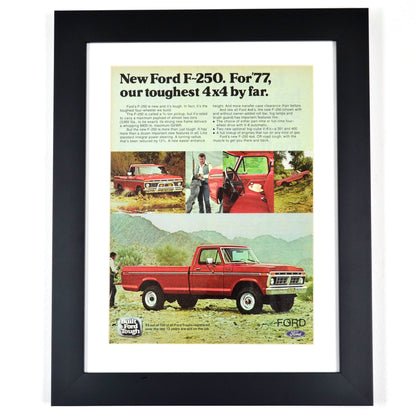 1977 Ford F250 Pickup Truck Print, framed