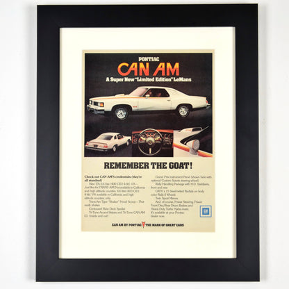 1977 Pontiac Can Am classic car wall art, framed