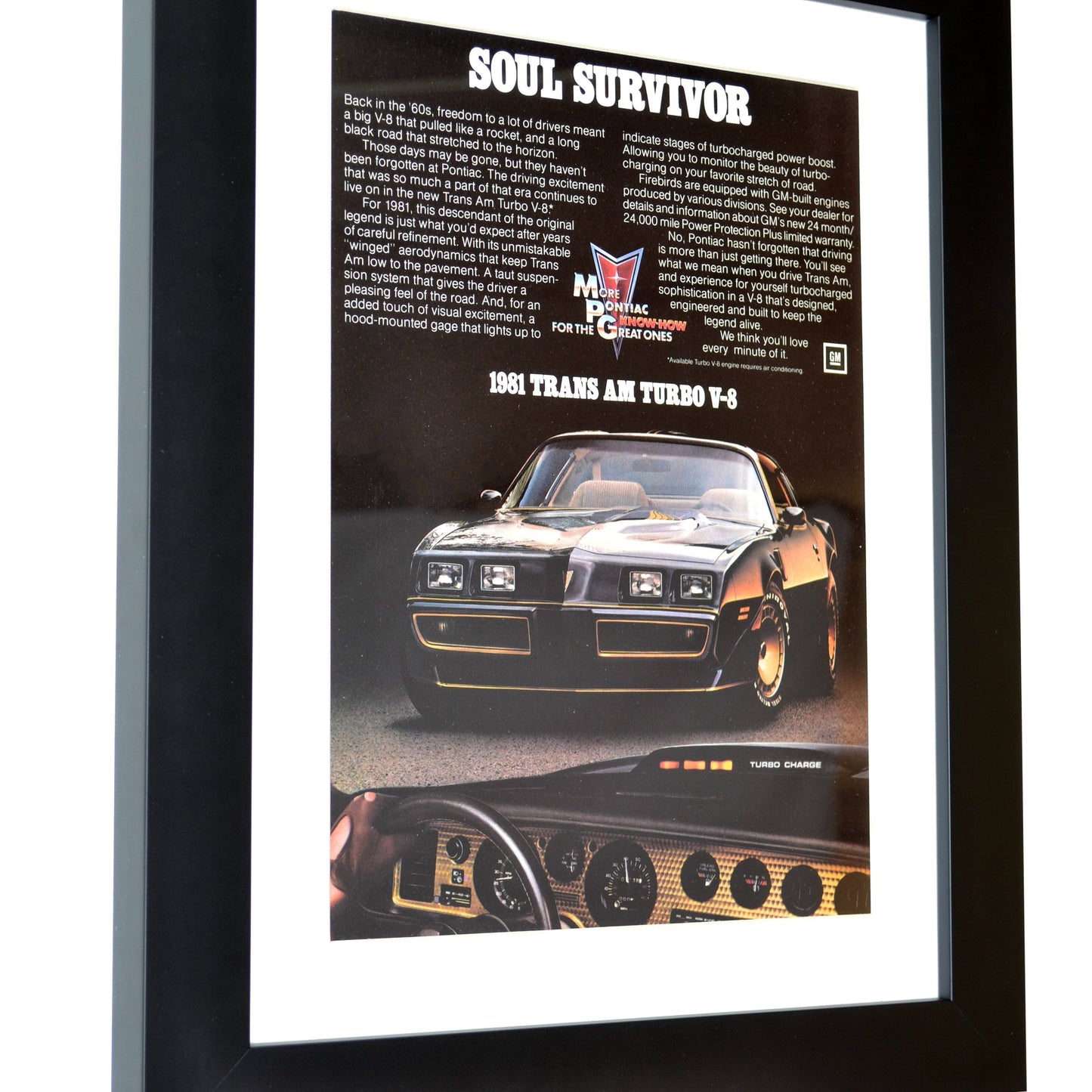 1981 Pontiac Firebird Trans Am classic car wall art, Framed vintage print