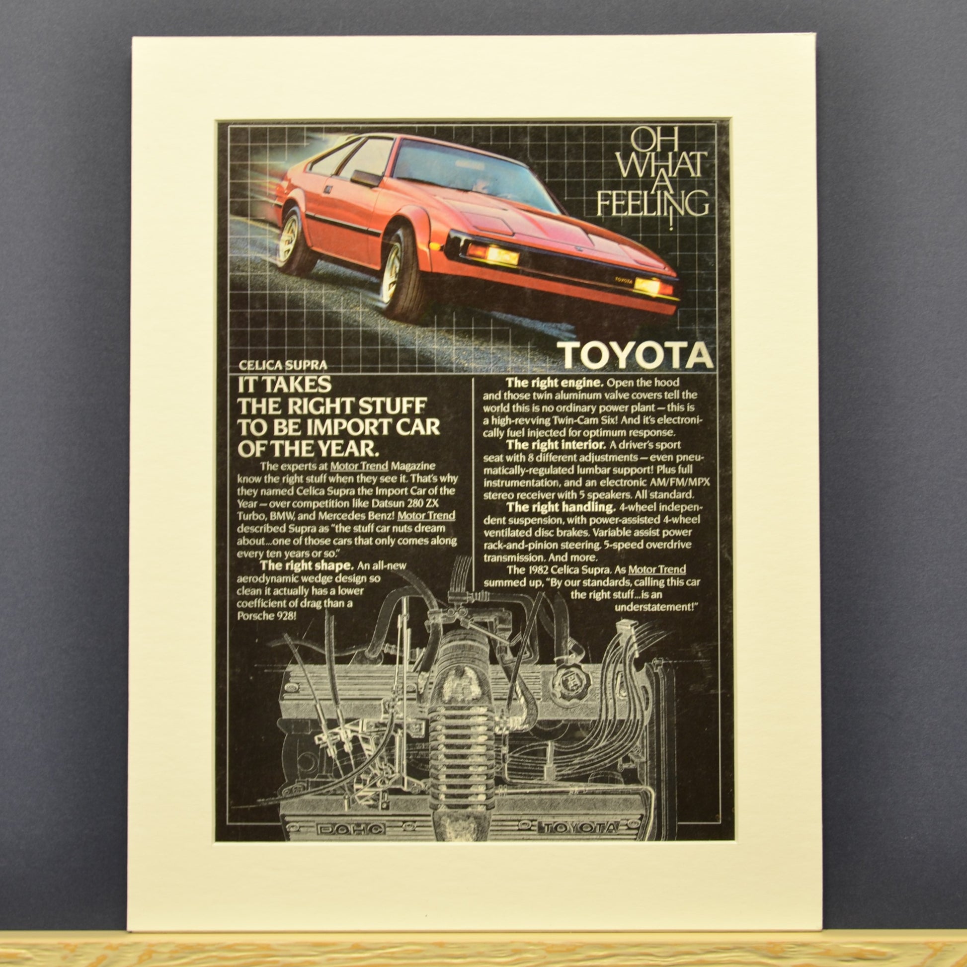 1982 Toyota Celica Supra classic car retro wall art