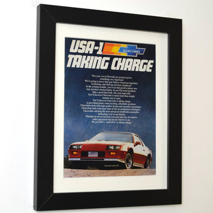 1983 Chevrolet Camaro Z28 Ad - Iconic Vintage Camaro Art framed side view