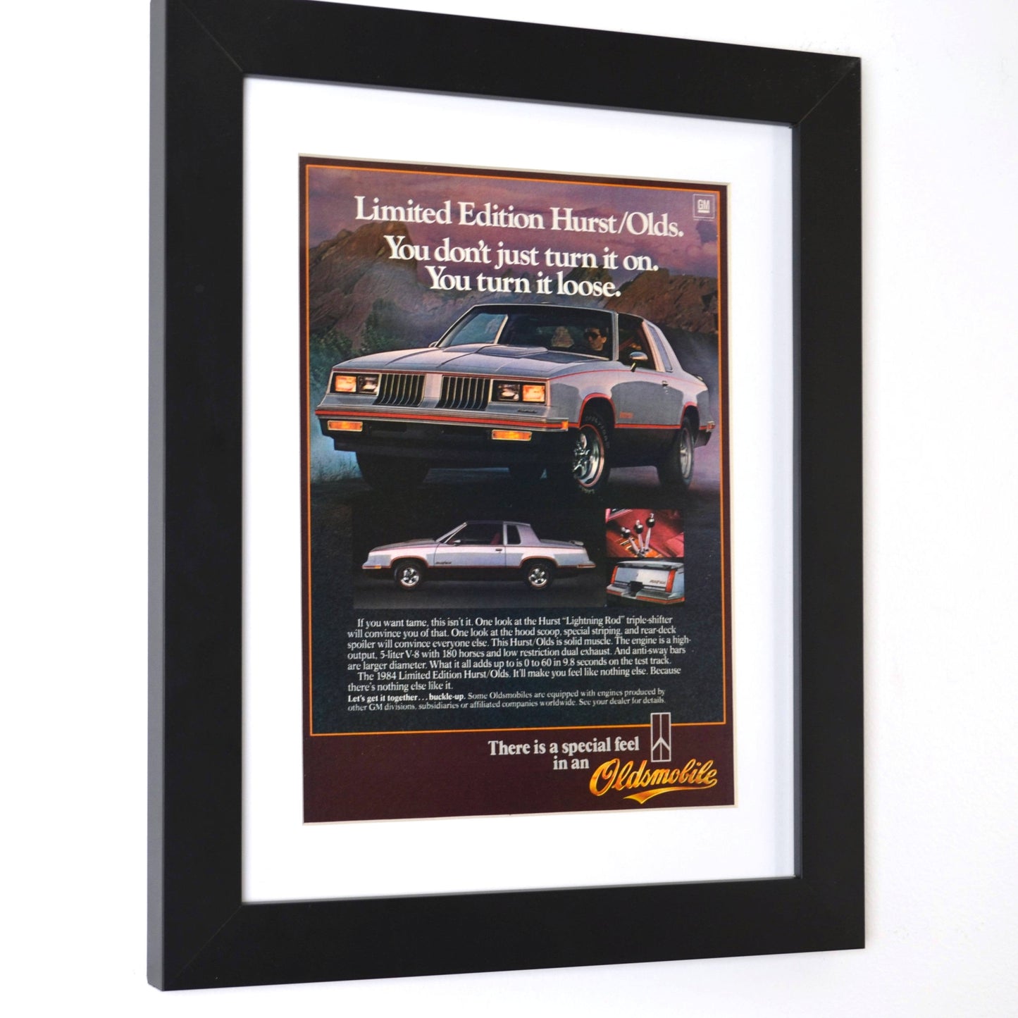 1984 Hurst/Olds Magazine Ad -Framed Classic Car Wall Art