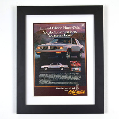 1984 Hurst/Olds Magazine Ad, framed