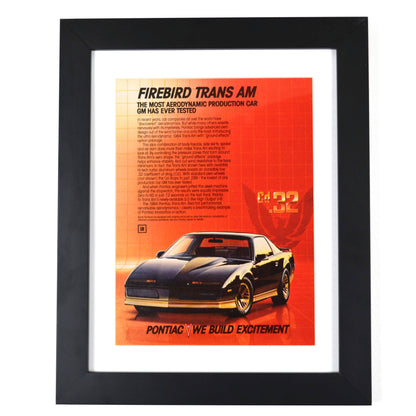 1984 Pontiac Firebird Trans Am Ad, framed