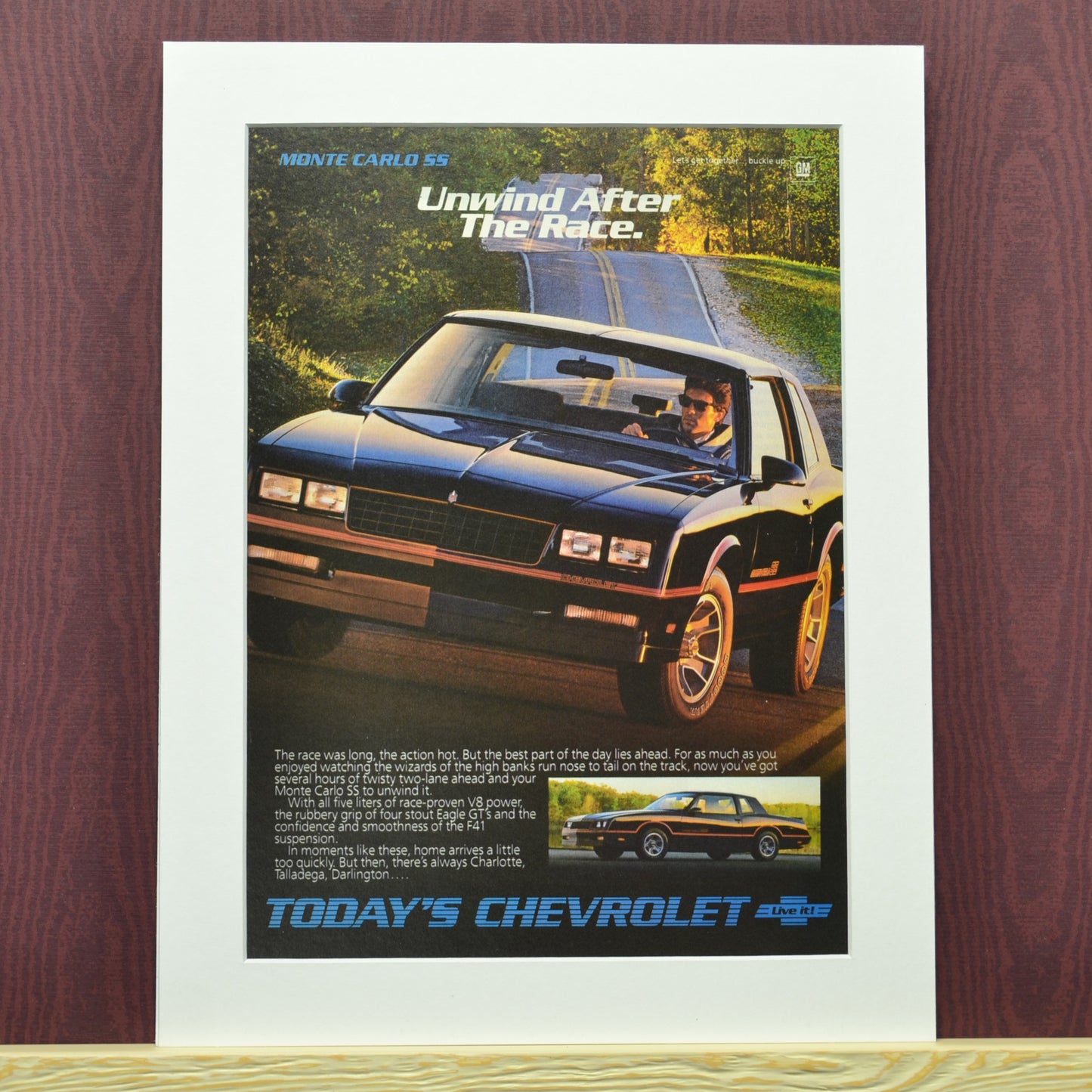 1988 Chevrolet Monte Carlo SS nostalgic print ad