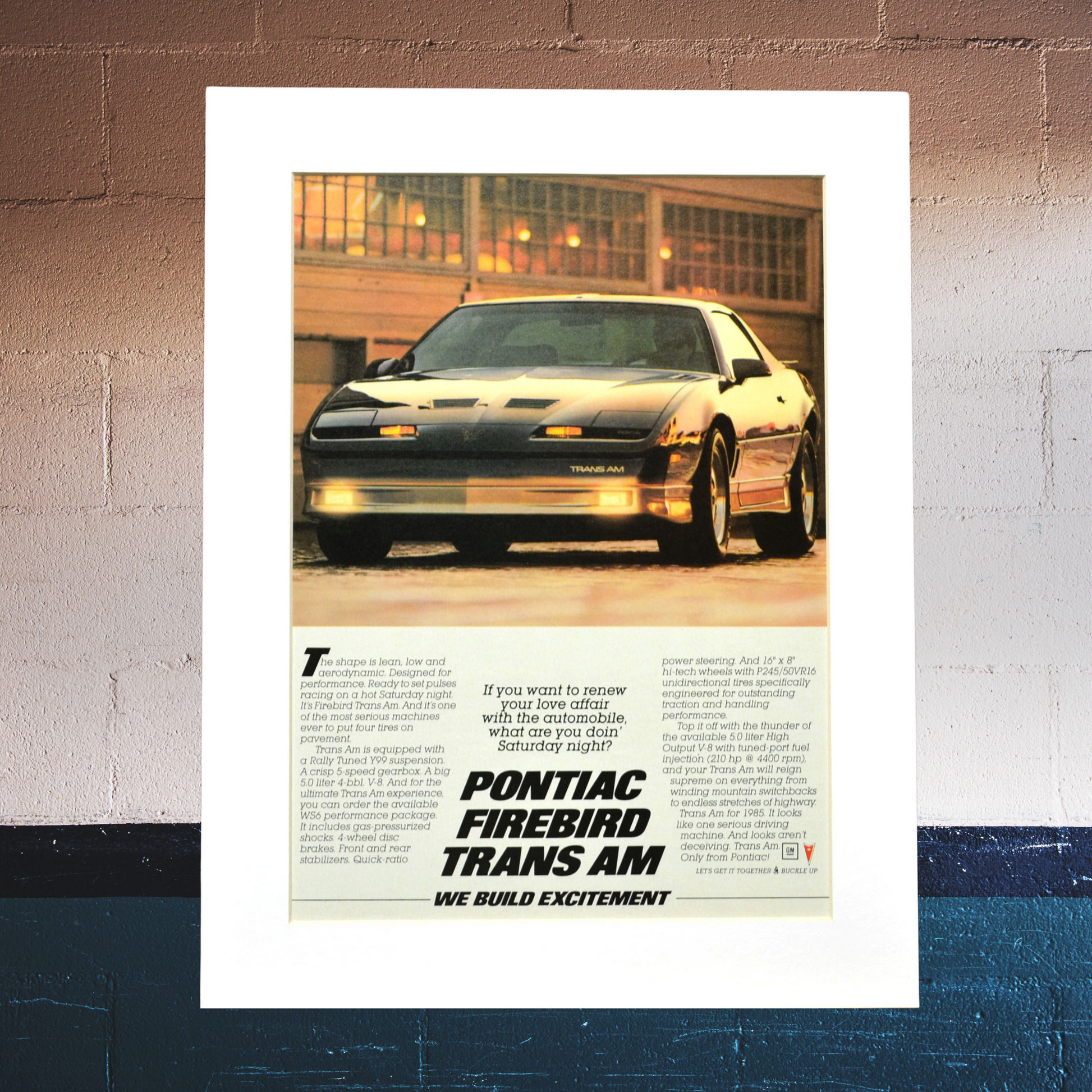 1985 Pontiac Trans Am Print Ad