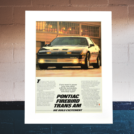 1985 Pontiac Trans Am Print Ad