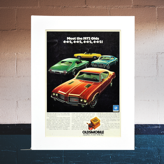 1972 Oldsmobile 442 classic car print,