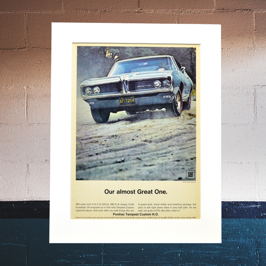 1968 Pontiac Tempest Custom H.O. Print Ad 