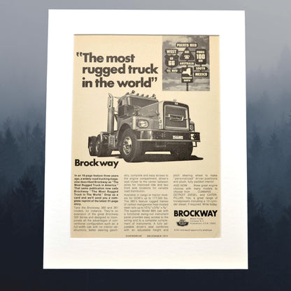 1971 Brockway Truck Vintage Ad - Classic American Trucking Art