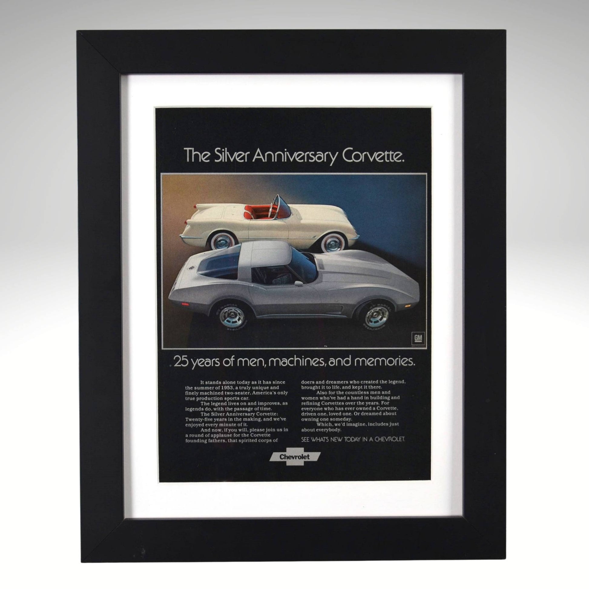 1978 Corvette Silver Anniversary framed print classic Corvette wall art