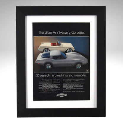 1978 Corvette Silver Anniversary framed print classic Corvette wall art