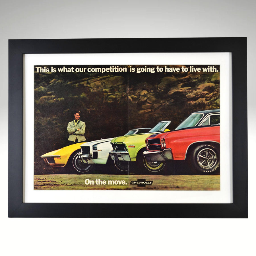 Chevrolet Muscle Car Ad – Corvette, Camaro, Nova, Chevelle Wall Art