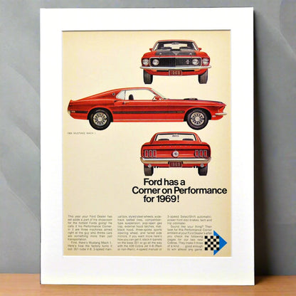 1969 ford mustang mach 1 print