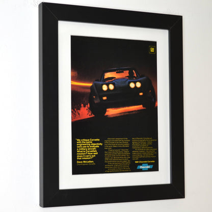 1981 Chevrolet Corvette Ad – Legendary C3 Night Silhouette framed