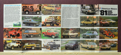 1981 AMC Jeep Renault Sales Pamphlet - Map Folded Classic Ad 1