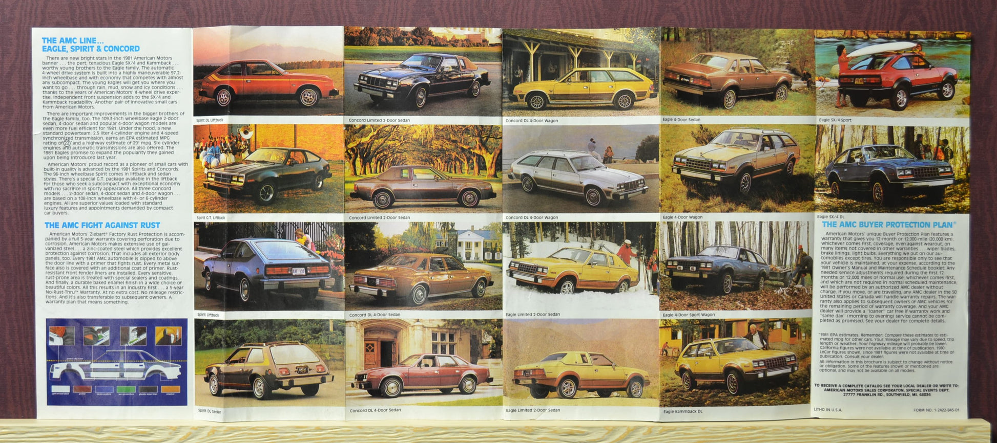 1981 AMC Jeep Renault Sales Pamphlet - Map Folded Classic Ad 2