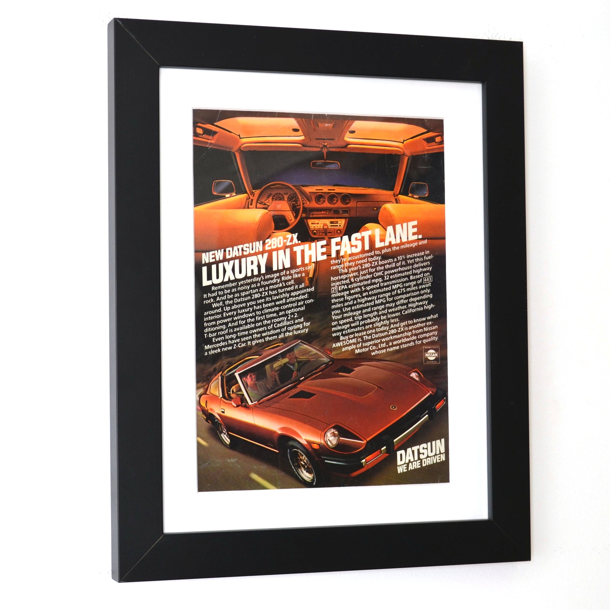 1980 Datsun 280ZX Ad framed