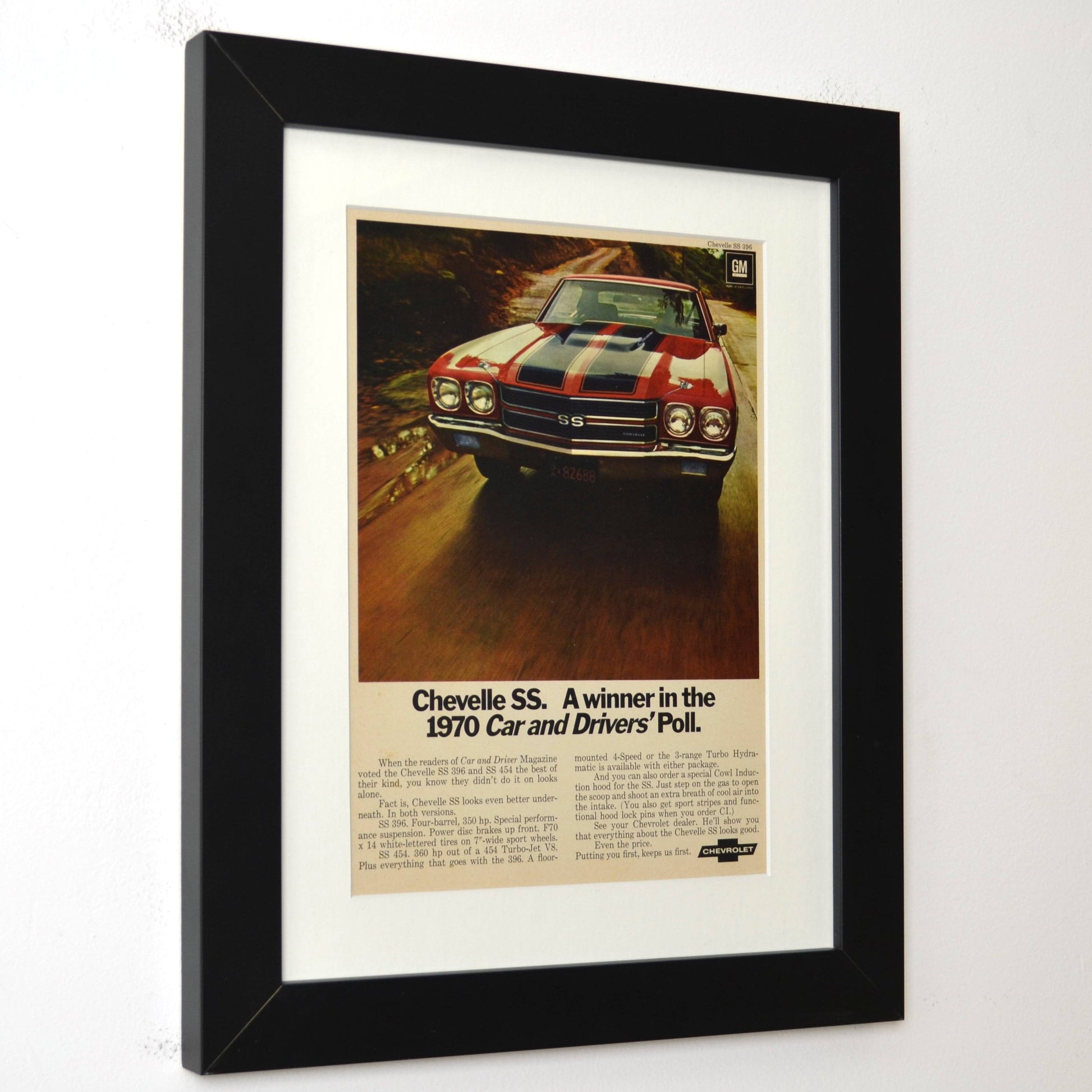 1970 Chevrolet Chevelle SS 454 Ad Framed