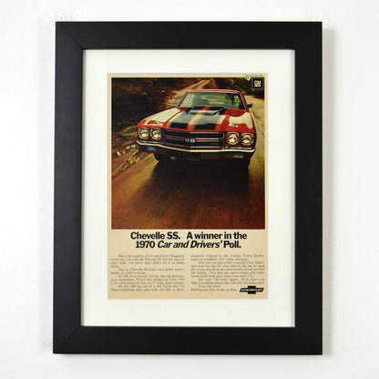 Framed 1970 Chevrolet Chevelle SS 454 Ad