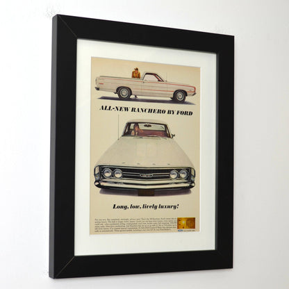 1968 Ford Ranchero Print Ad – Redesigned for Pickup Luxury - Vintage Art Garage