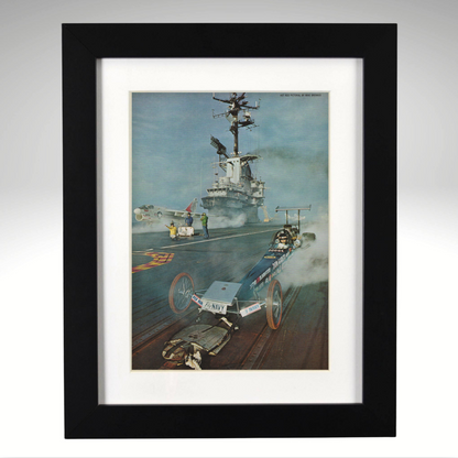 1972 Don Garlits Swamp Rat 16 USS Lexington framed print