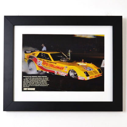 1981 Don "The Snake" Prudhomme Pepsi Challenger Funny Car – NHRA Drag Racing Icon - Vintage Art Garage