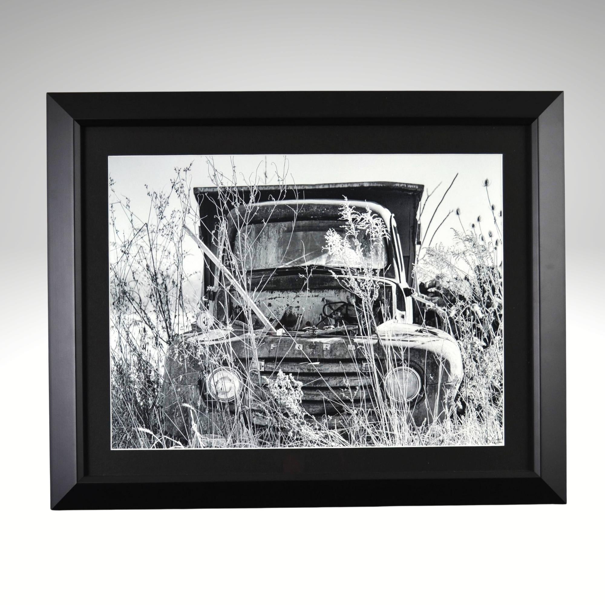 Ford Truck Black & White Framed Wall Art 20x16 | Vintage Art Garage