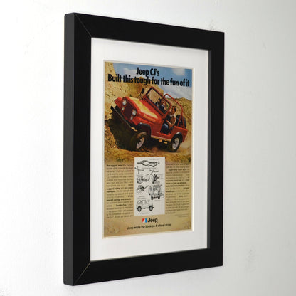 1978 Jeep CJ vintage framed print ad wall art