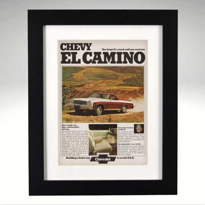 1973-chevy-el-camino-vintage-ad-framed-print-pickup-wall-art