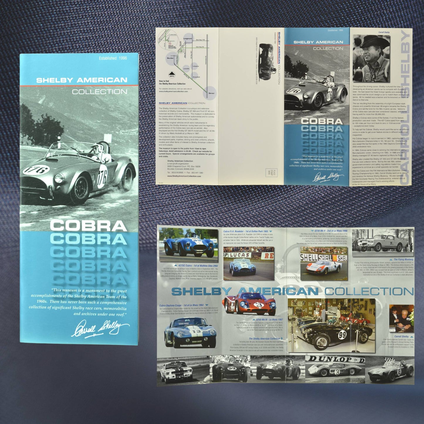 Shelby Cobra American Collection Pamphlet – Folded & Inside View