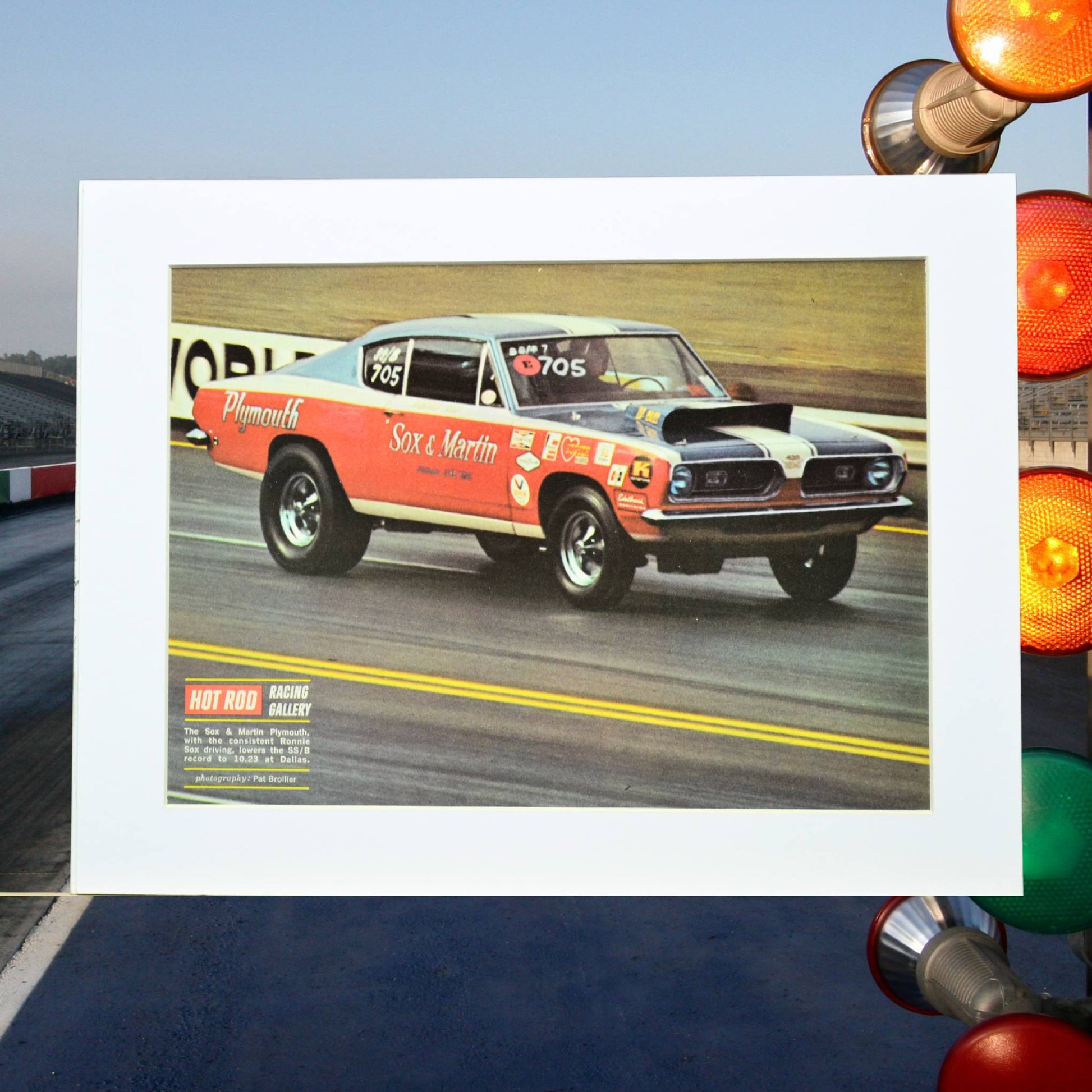 Sox and Martin NHRA Barracuda pro stock race car print