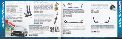 Steeda GT500 Mustang performance catalogue  page featuring automotive suspension components with text and images.