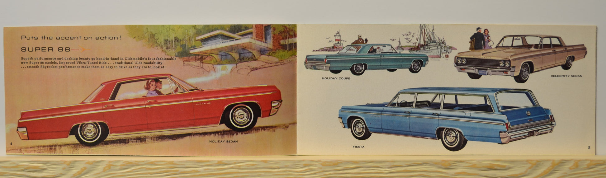 Super 88 and Fiesta wagons shown in lifestyle scenes
