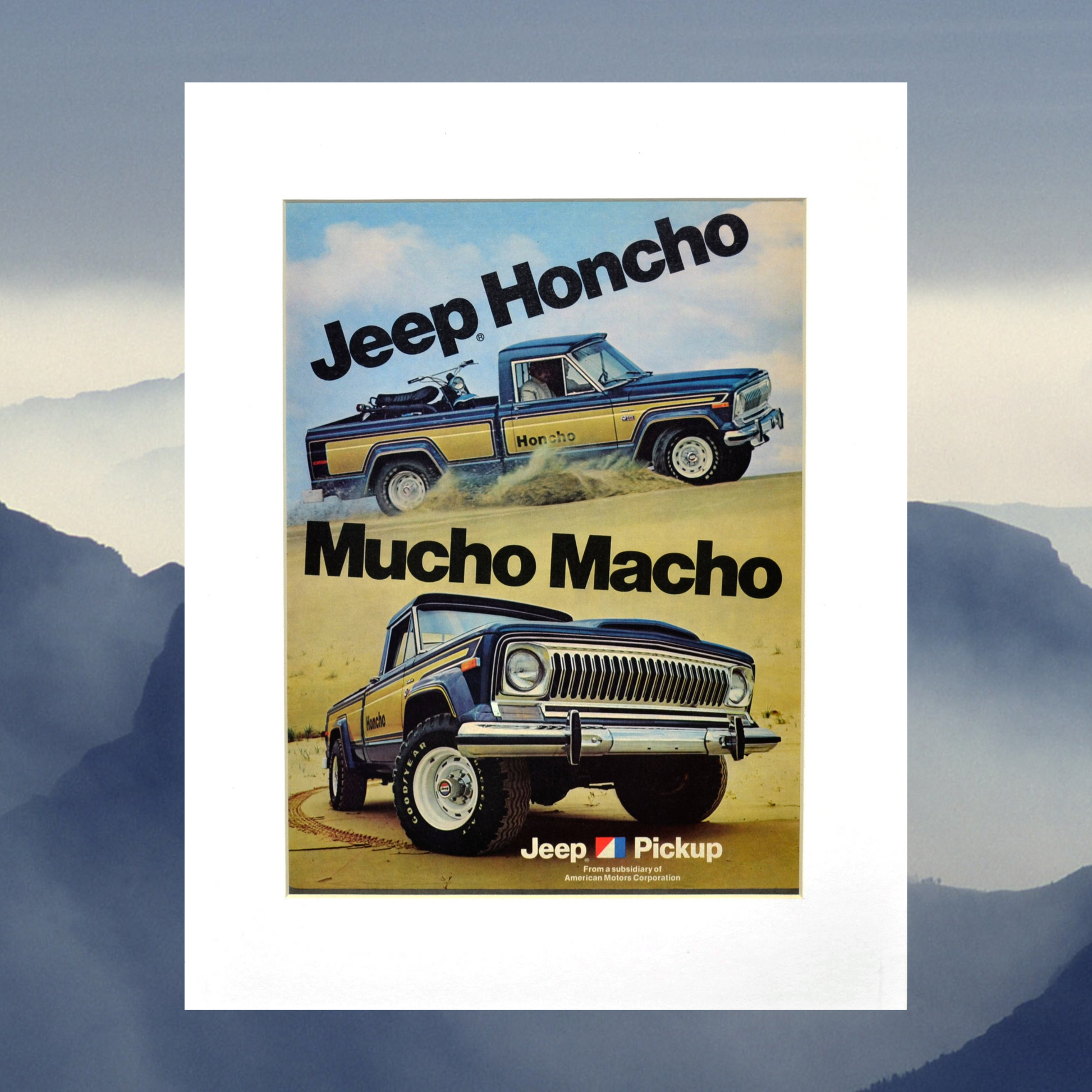 1979 Jeep J-10 Honcho Quadra-Trac Pickup Original Print Ad – Rugged Nostalgia