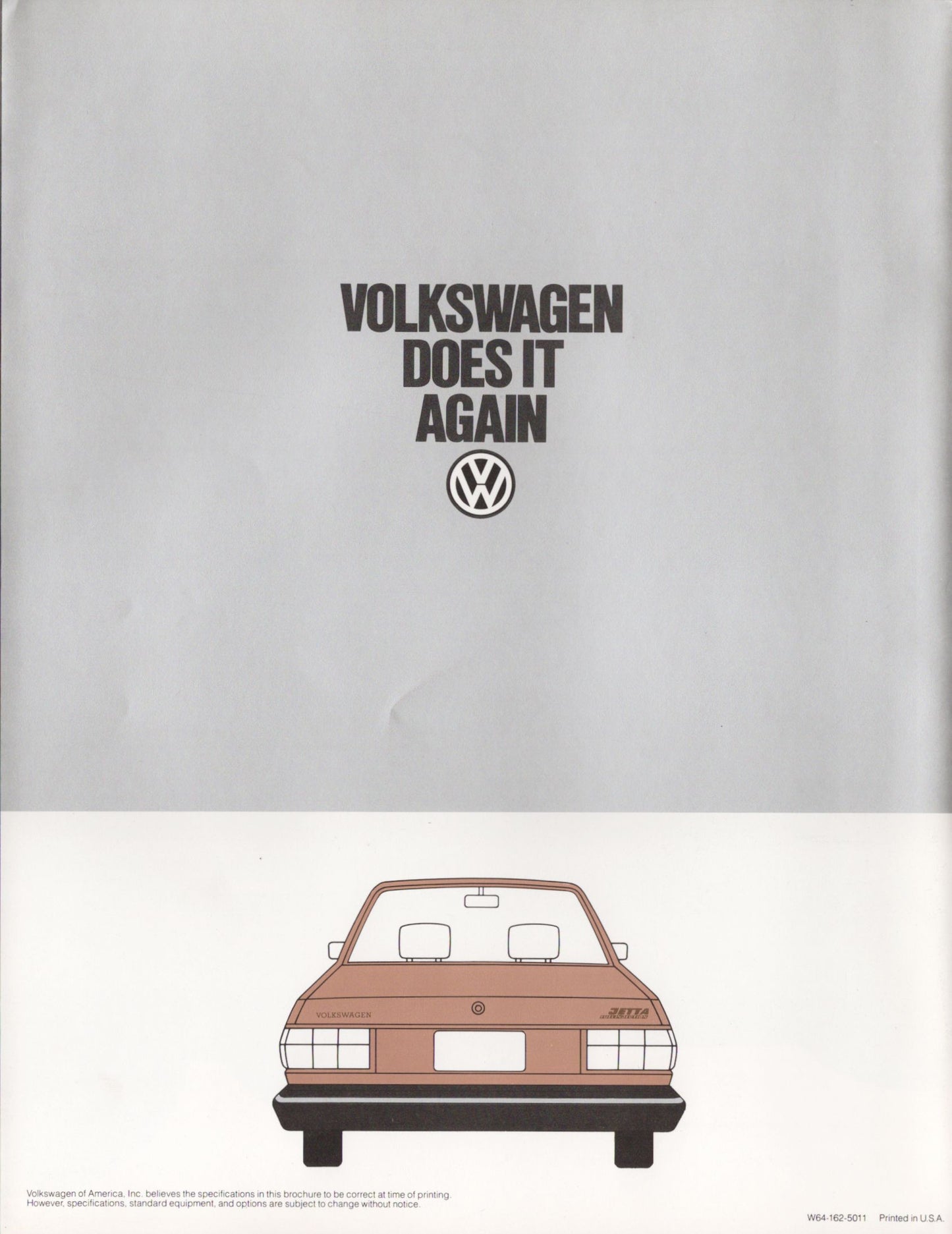 Volkswagen Special Edition Jetta original sales brochure back cover