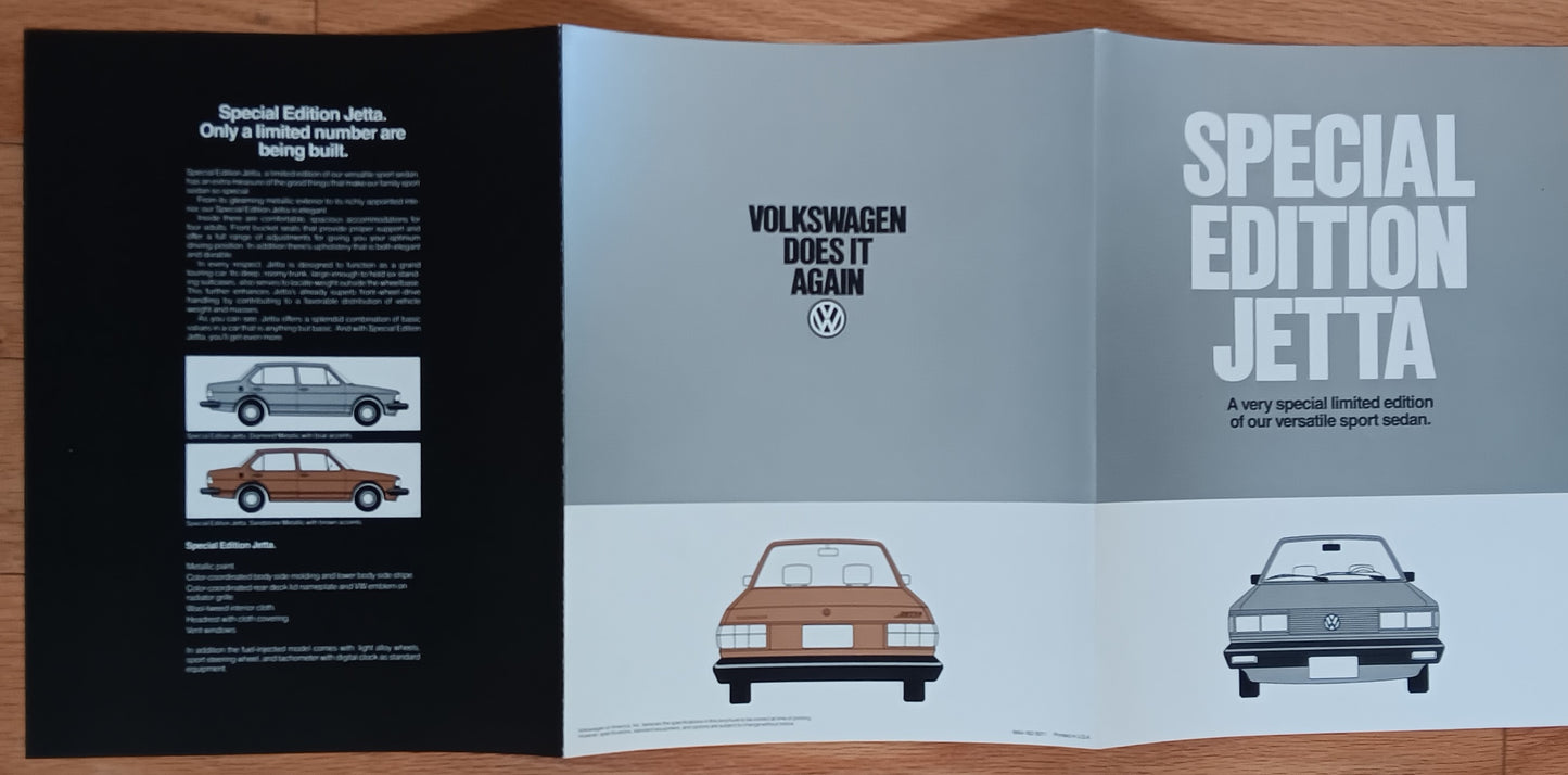 Volkswagen Special Edition Jetta brochure overview and feature panels