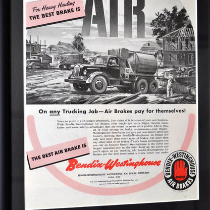 Vintage Truck Print Ad: 1940s Classic (Wall Art), framed, side view