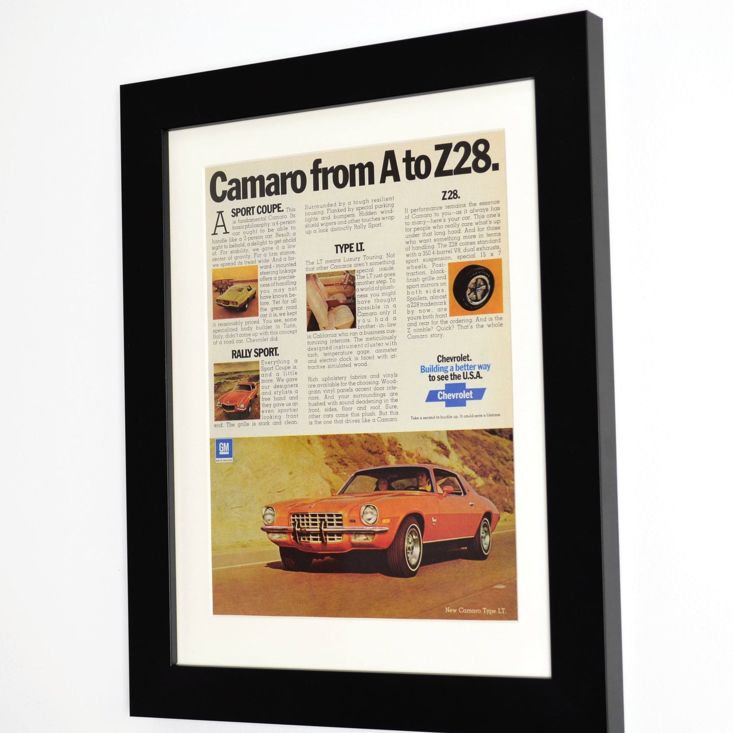 1973 Camaro Z28 Print: Classic Chevy Muscle