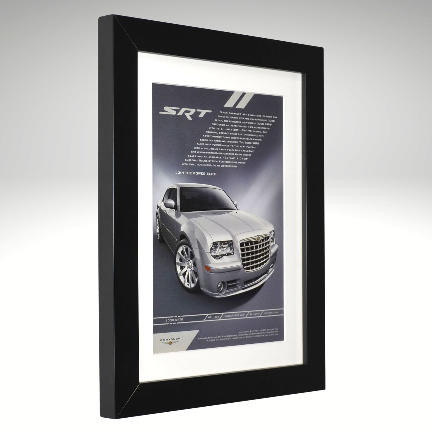 chrysler-300c-srt8-hemi-framed-12x15-modern-mopar-wall-art side view