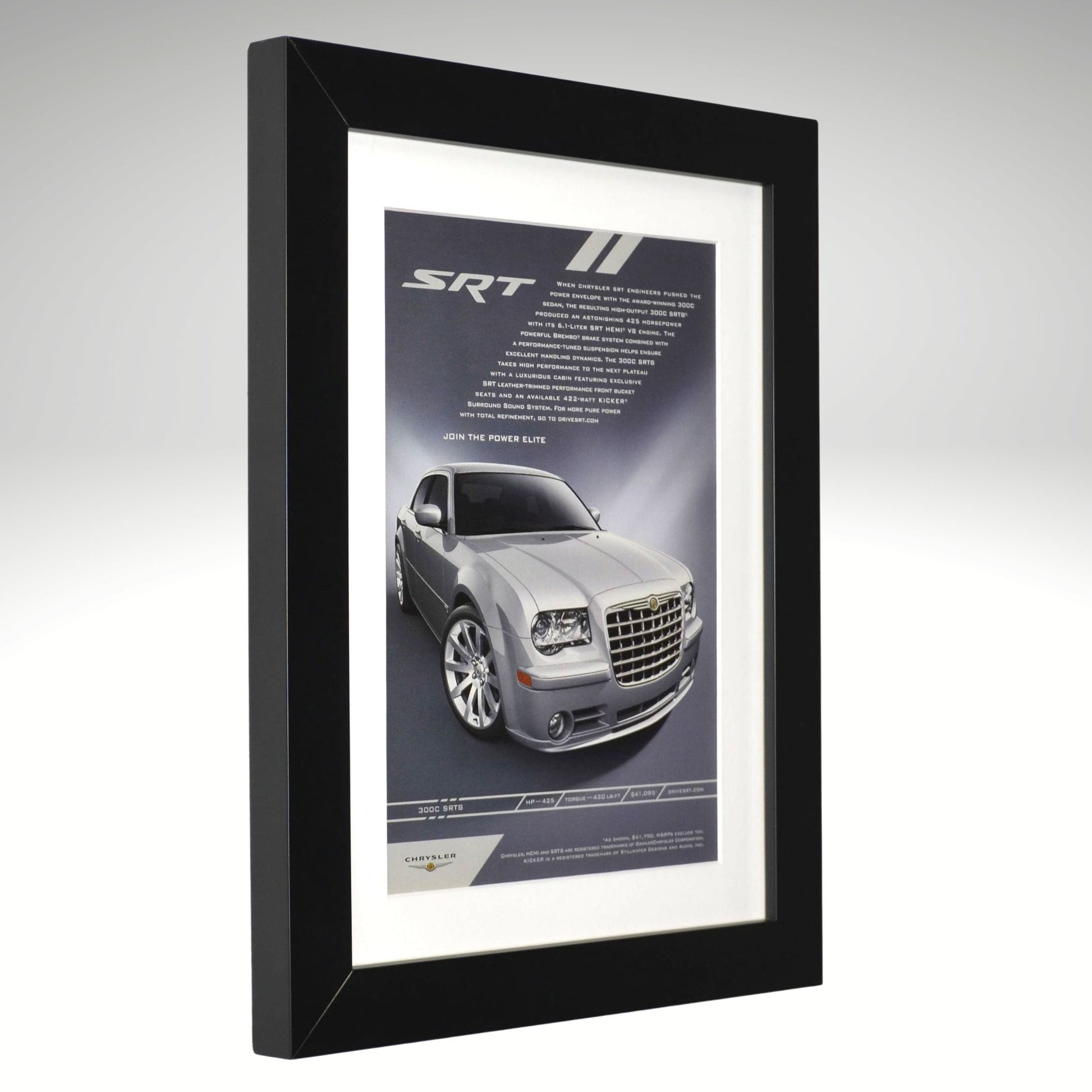 chrysler-300c-srt8-hemi-framed-12x15-modern-mopar-wall-art side view